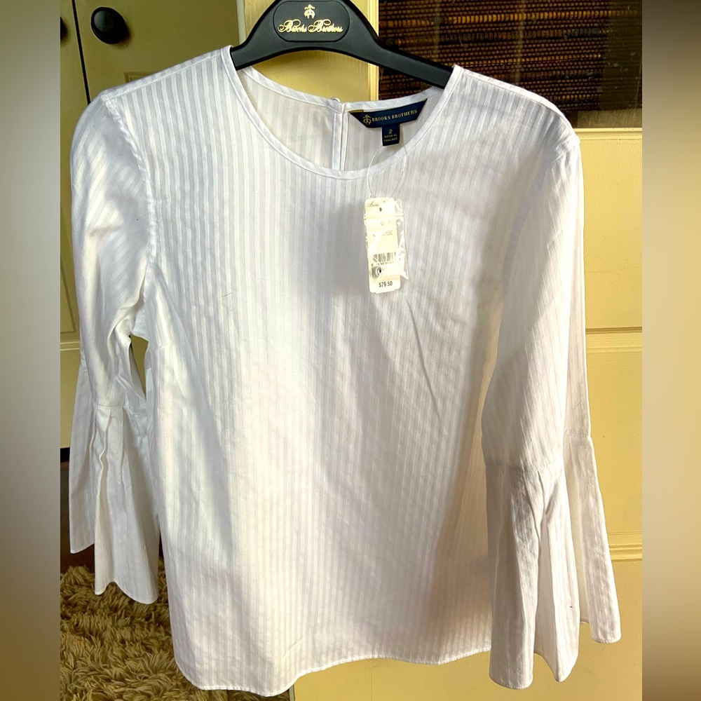 New white bell sleeve blouse. NWT